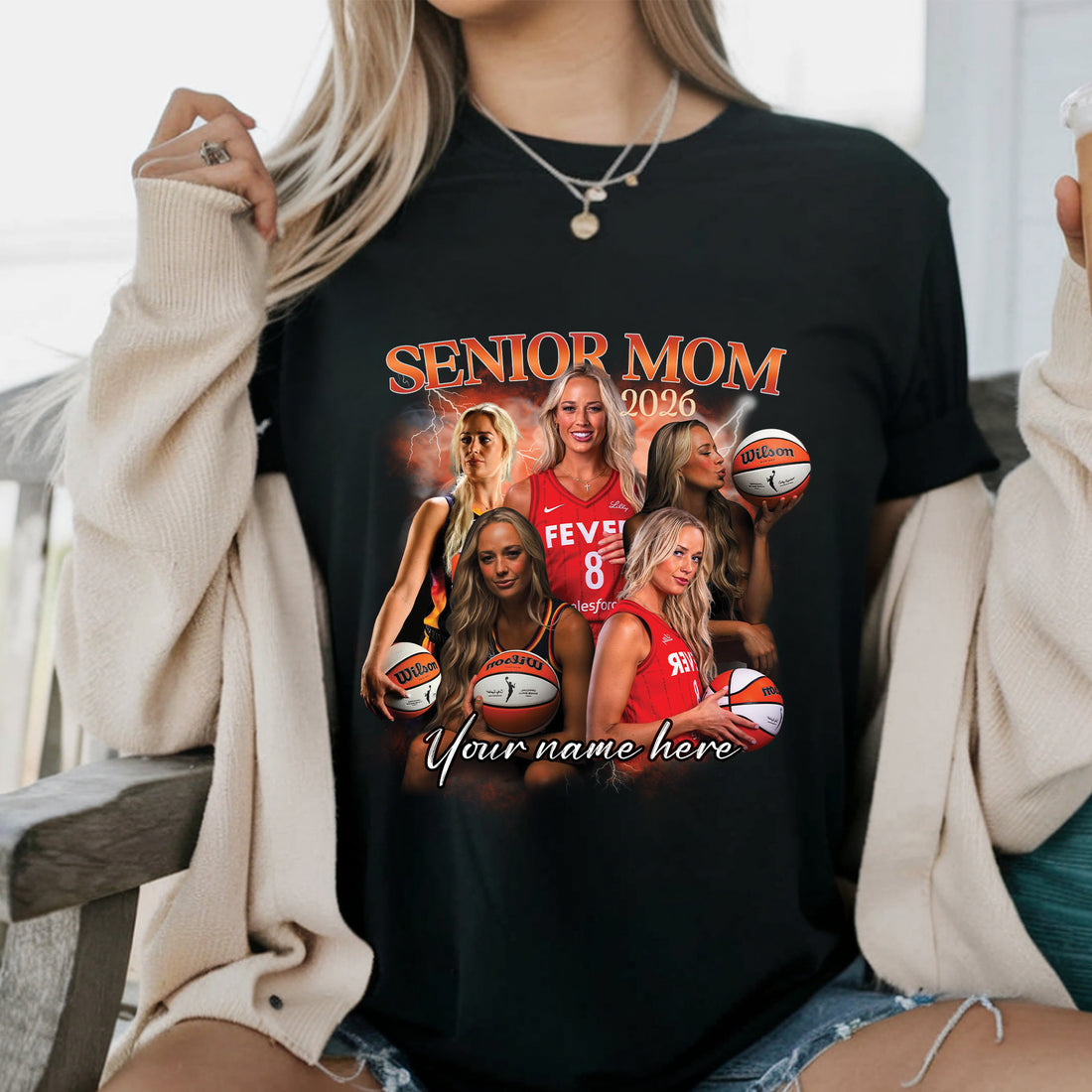 Custom Senior Mom - Personalized boothleg T Shirt