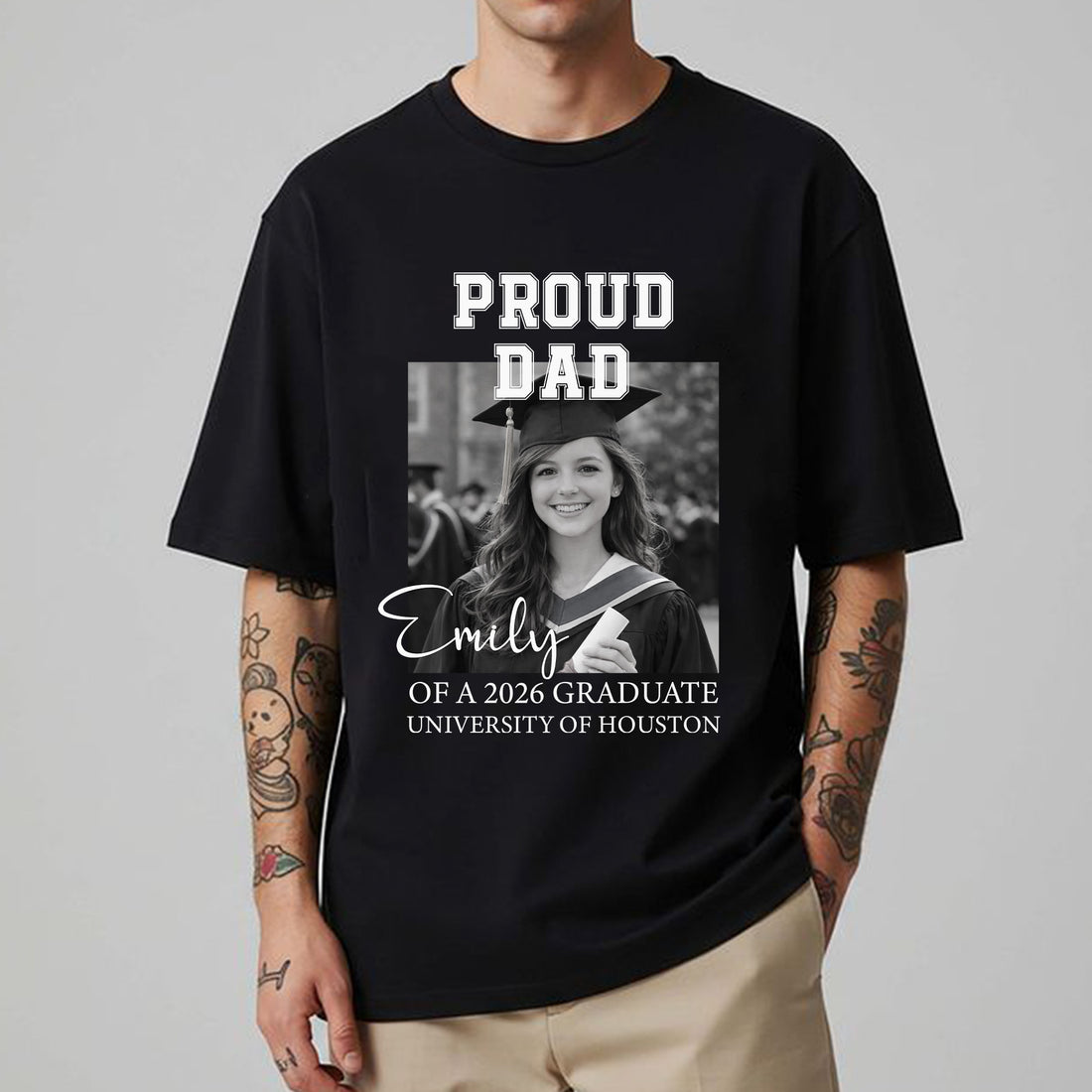 Custom Graduation Shirt Proud Family Of Graduate 2026 Senior Picture Grad T shirt