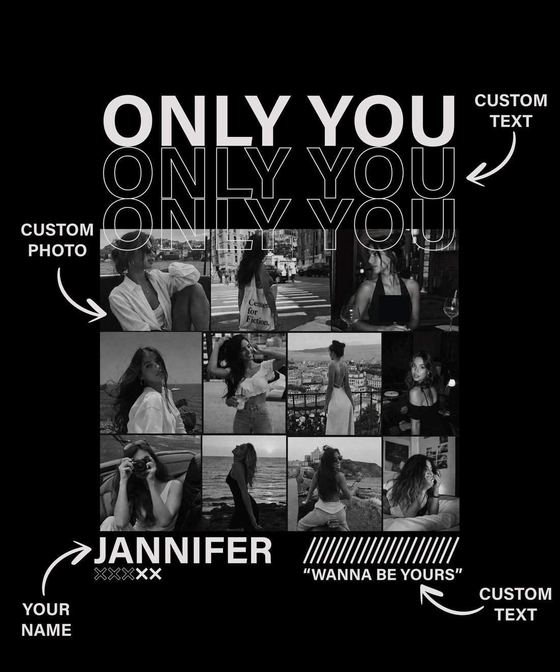 Custom Only You Shirt, Girlfriend Shirt, Shirt For Boyfriend, Only You Tee, Custom Photo Shirt, Photo Collage Shirt, Personalized Photo Tee