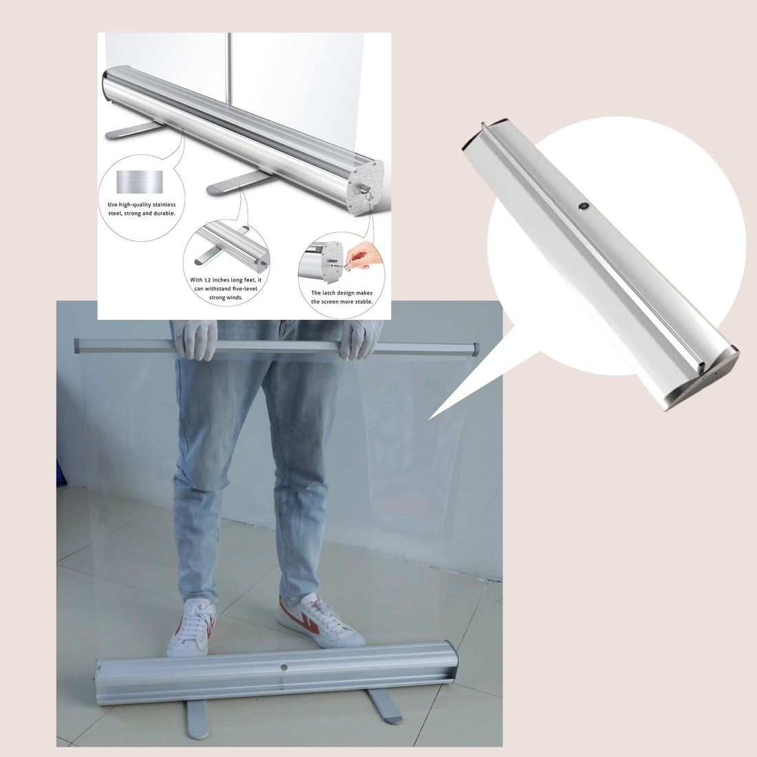Clear Protective Roller Banners for Professional Displays