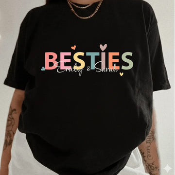 Personalized Besties Name Shirt | Custom Best Friends T-Shirt