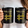 Personalised Brother and Sister Name Mug Scrabble Crossword Gift
