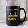 Personalised Brother and Sister Name Mug Scrabble Crossword Gift