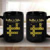 Personalised Brother and Sister Name Mug Scrabble Crossword Gift