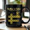 Personalised Brother and Sister Name Mug Scrabble Crossword Gift