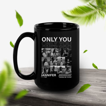 Custom Photo Collage Mug with Name Printed on Both Sides