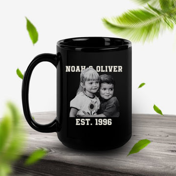 Personalised Name & Birth Year Mug – Noah Oliver Est. 1996