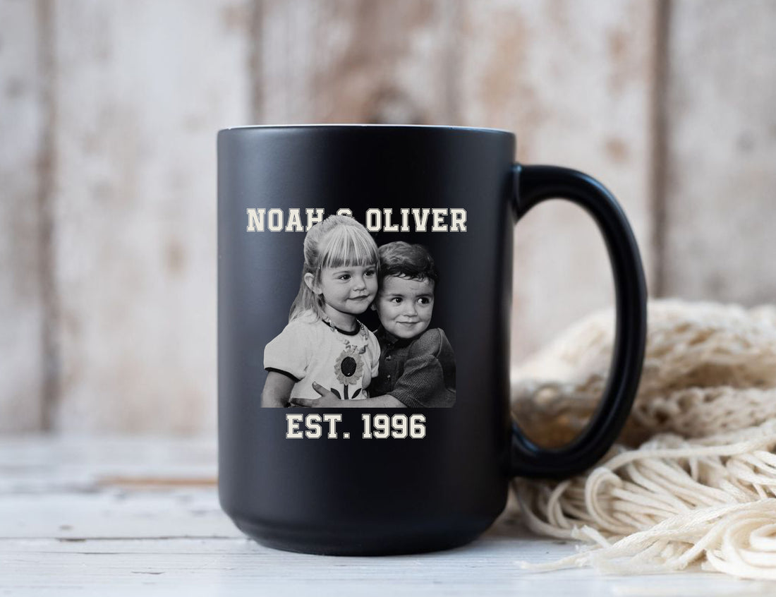 Personalised Name & Birth Year Mug – Noah Oliver Est. 1996