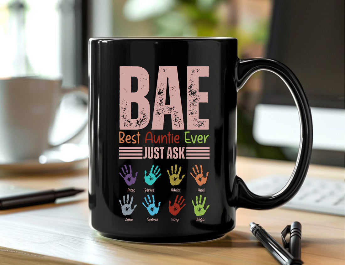 Personalised Best Auntie Ever Coffee Mug Printed on Both Sides