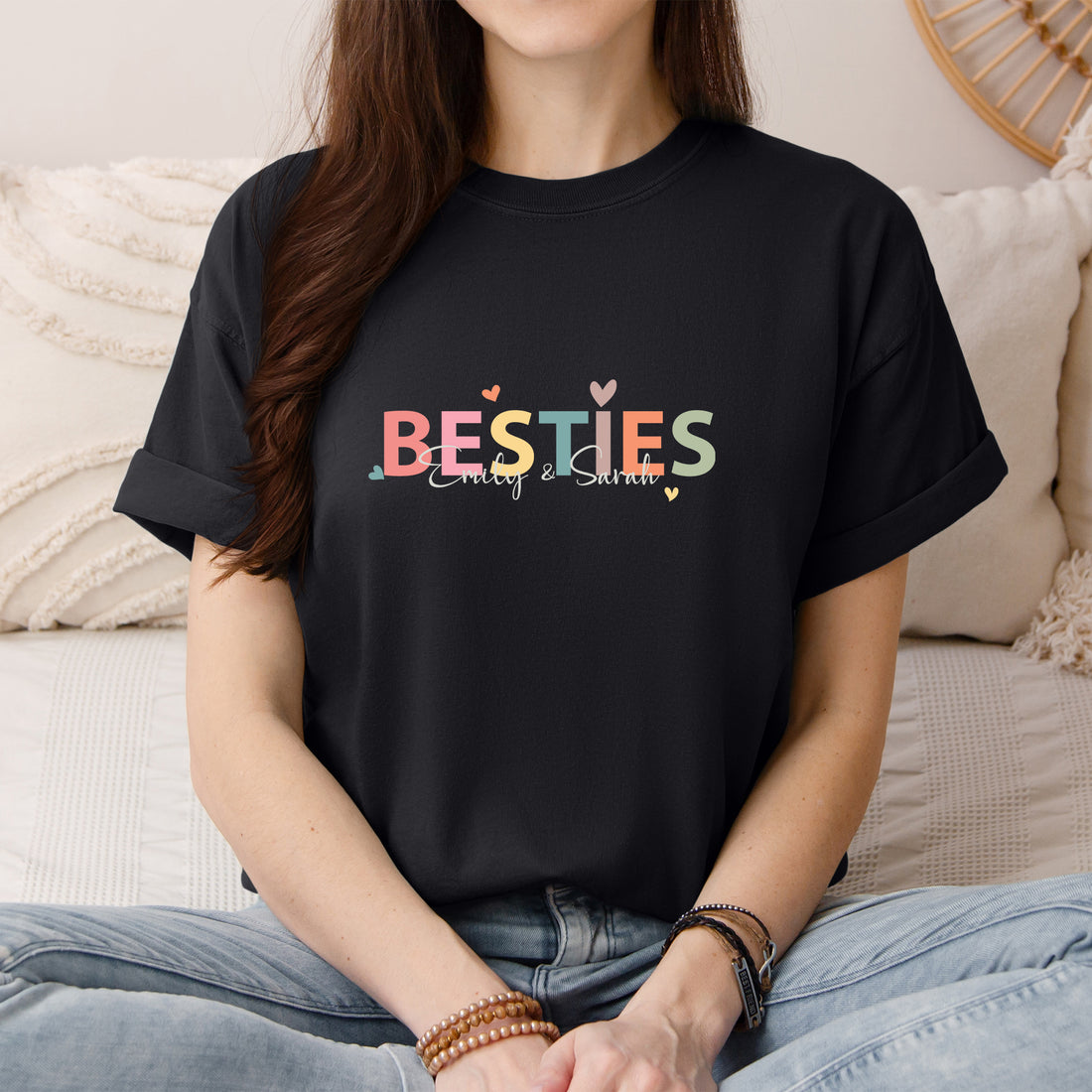 Personalized Besties Name Shirt | Custom Best Friends T-Shirt