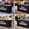 Custom Stretch Spandex Table Cover Trade Shows, Weddings, Events & More
