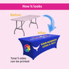 Custom Stretch Spandex Table Cover Trade Shows, Weddings, Events & More