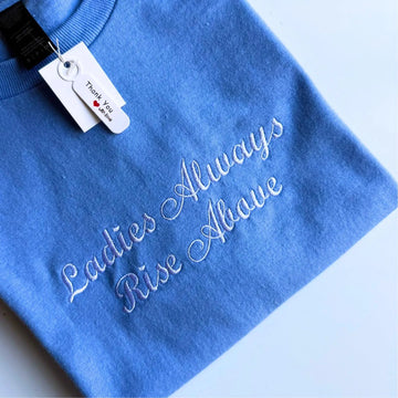 Custom Embroidered Tees | Personalized Text | Unisex Fit T-Shirt