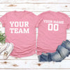 Custom Team Name Tee T-Shirt | Personalized Jersey Style Text