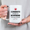 Personalised Congratulations On Being My Boyfriend Mug Printed on Both Sides