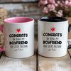 Personalised Congratulations On Being My Boyfriend Mug Printed on Both Sides
