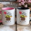 Personalised I Love My Girlfriend More Than Football Mug Printed on Both Sides