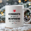 Personalised Congratulations On Being My Boyfriend Mug Printed on Both Sides