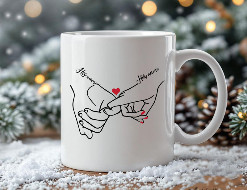 Personalised Pinkey Promise Valentine Special Mug Printed on Both Sides