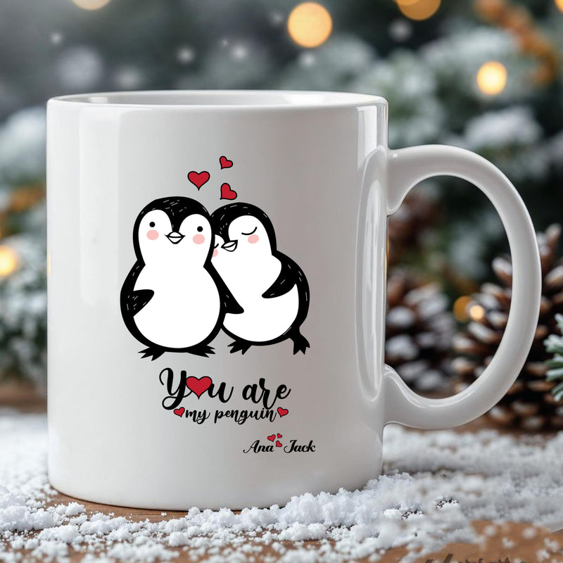 Personalised You Are My Penguin Mug Printed on Both Sides
