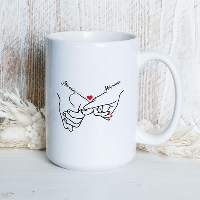 Personalised Pinkey Promise Valentine Special Mug Printed on Both Sides