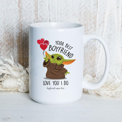 Personalised I Love My Girlfriend More Than Football Mug Printed on Both Sides