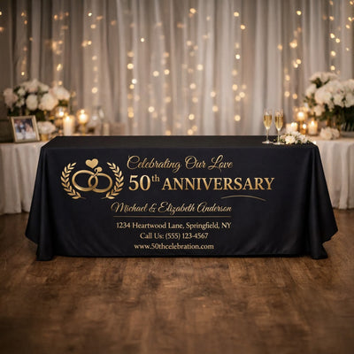 Custom Anniversary Event Tablecloth