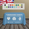 Custom Table Throw – Personalized Event Table Cover with Logo & Slogan