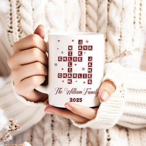 Personalised Crossword Scrabable  Mug  Printed on Both Sides
