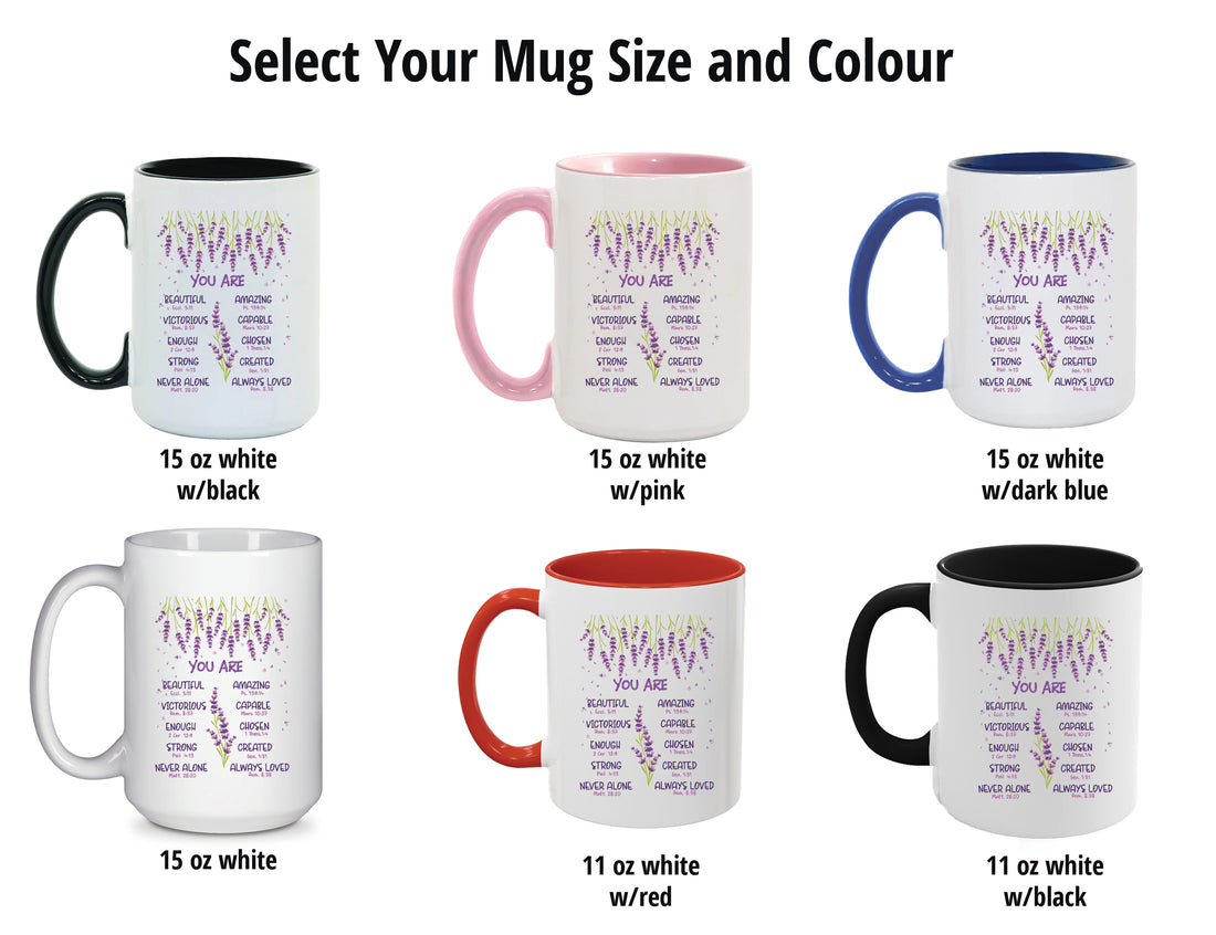 Inspirational “You Are” Scripture Mug – Lavender Christian Gift